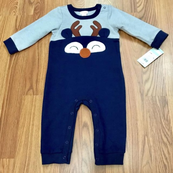 Cat & Jack Bottoms Baby Cat Jack Onesie Reindeer Romper 36 Months